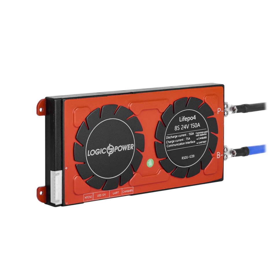 Smart BMS плата LogicPower LiFePO4 24V 8S 150A (Dis 150A Ch 75A) + UART/RS485/CAN Smart BMS плата LogicPower LiFePO4 24V 8S 150A (Dis 150A Ch 75A) + UART/RS485/CAN