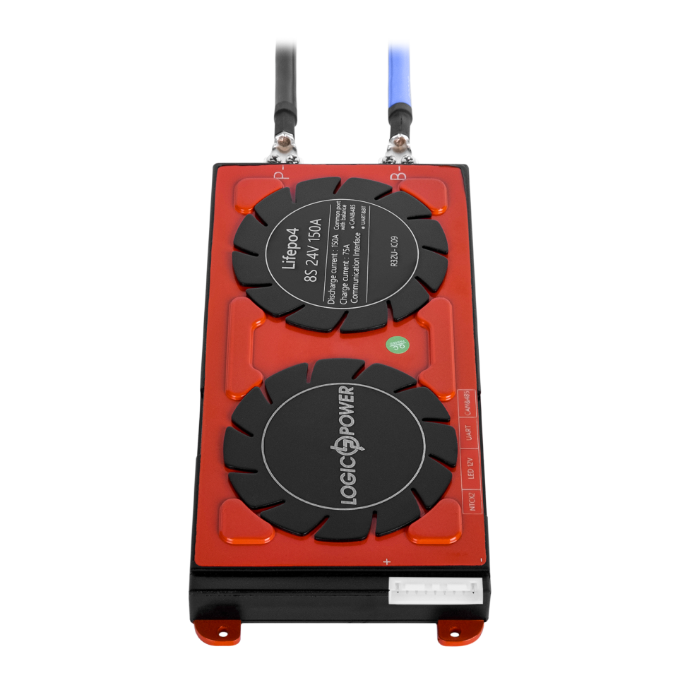 Smart BMS плата LogicPower LiFePO4 24V 8S 150A (Dis 150A Ch 75A) + UART/RS485/CAN Smart BMS плата LogicPower LiFePO4 24V 8S 150A (Dis 150A Ch 75A) + UART/RS485/CAN