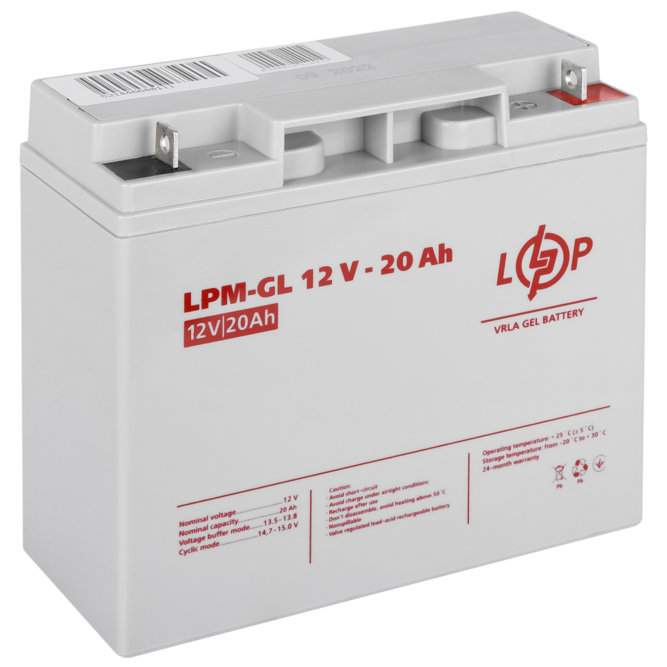 Аккумулятор гелевый LogicPower LPM-GL 12V - 20 Ah Аккумулятор гелевый LogicPower LPM-GL 12V - 20 Ah