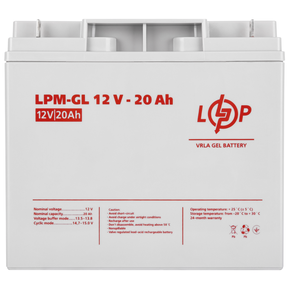 Аккумулятор гелевый LogicPower LPM-GL 12V - 20 Ah Аккумулятор гелевый LogicPower LPM-GL 12V - 20 Ah