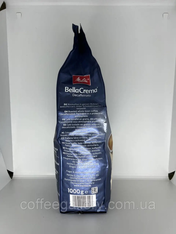 Кофе в зернах Melitta Bella Crema Decaffeinato 1000 г