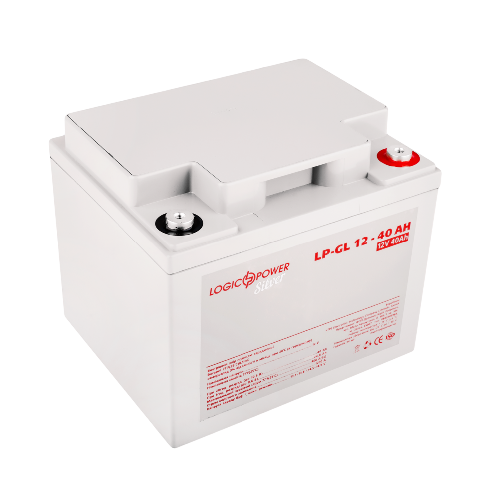 Аккумулятор гелевый LogicPower LP-GL 12V - 40 Ah Silver