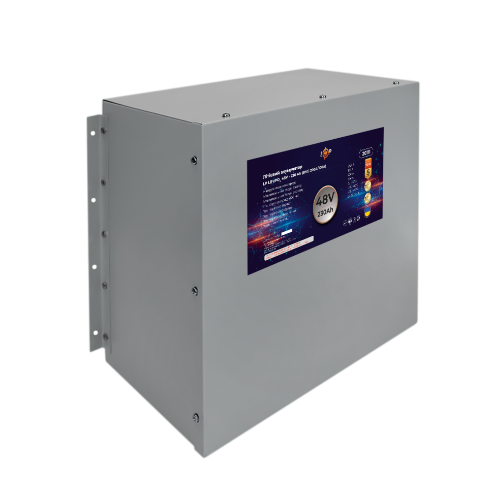 Аккумулятор LiFePО4 LogicPower 48V (51,2V) - 230 Ah (11776Wh) (BMS 200A/100A) металл Аккумулятор LiFePО4 LogicPower 48V (51,2V) - 230 Ah (11776Wh) (BMS 200A/100A) металл