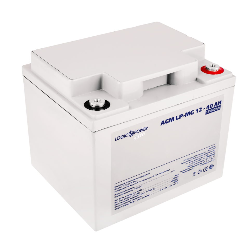 Аккумулятор мультигелевый LogicPower LP-MG 12V - 40 Ah Silver