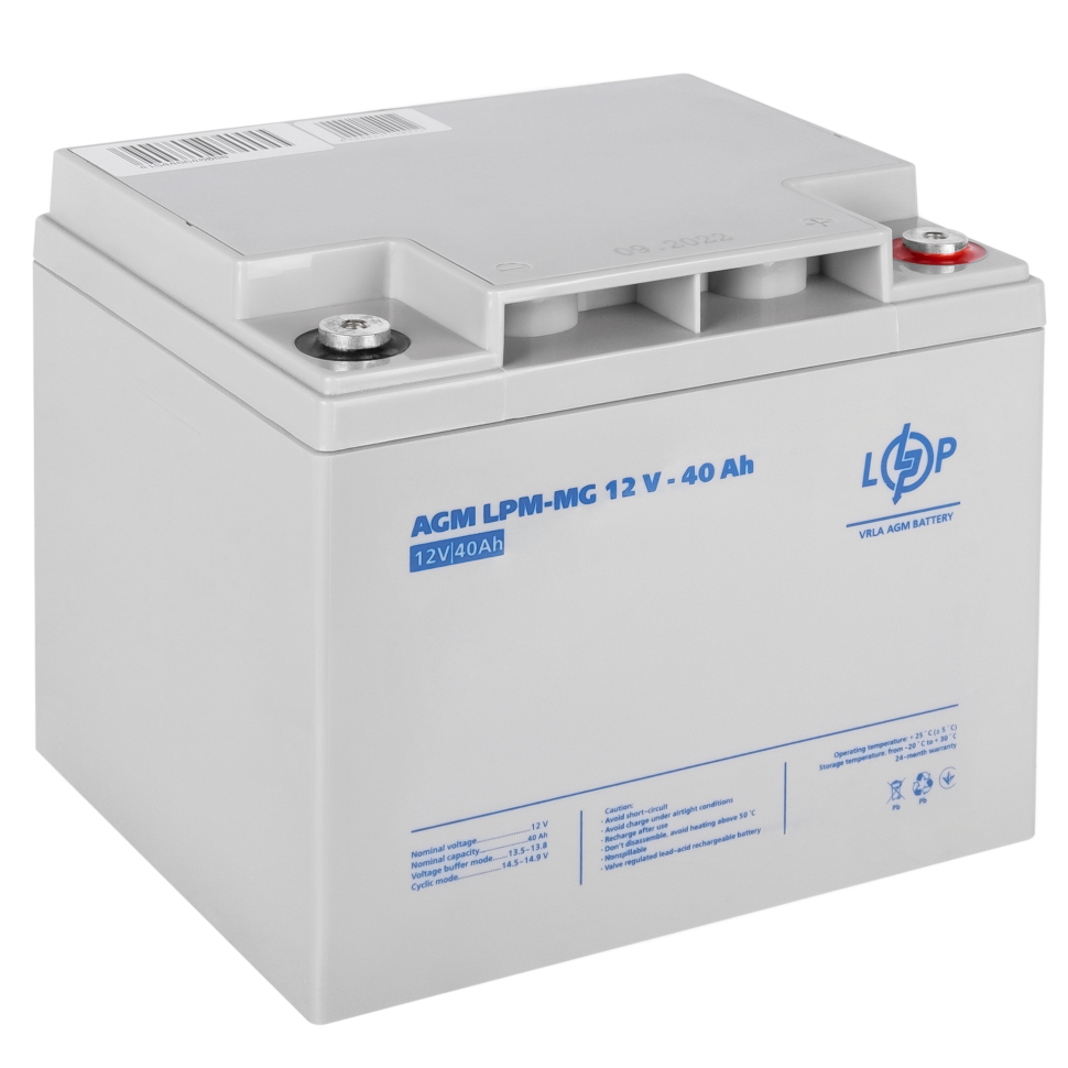 Аккумулятор мультигелевый LogicPower LPM-MG 12V - 40 Ah Аккумулятор мультигелевый LogicPower LPM-MG 12V - 40 Ah