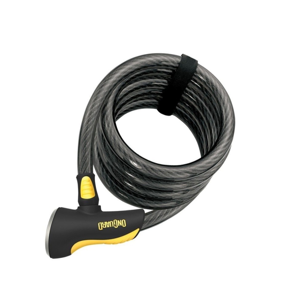 Замок Onguard DOBERMAN, спиральный трос 185см х 15мм, 4 ключа + 1 с...