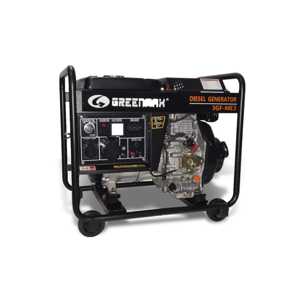 Генератор дизельный GREENMAX 3GF-ME3 2.8/3.2 кВт, трехфазный, с...