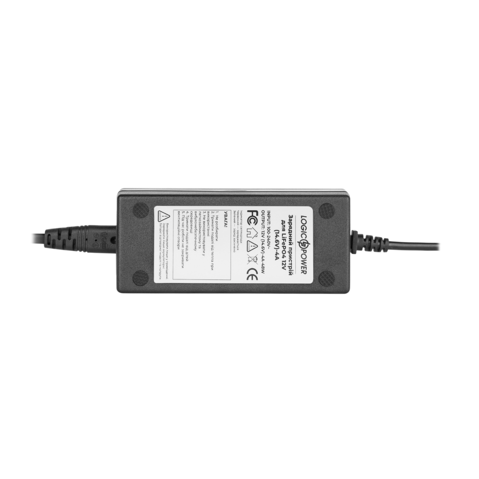 Зарядное устройство для аккумуляторов LiFePO4 LogicPower 12V (14.6V)-4A-48W Зарядное устройство для аккумуляторов LiFePO4 LogicPower 12V (14.6V)-4A-48W