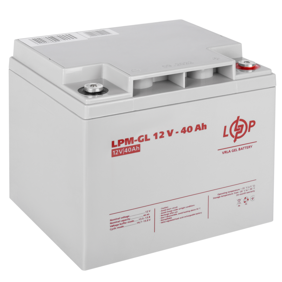 Аккумулятор гелевый LogicPower LPM-GL 12V - 40 Ah Аккумулятор гелевый LogicPower LPM-GL 12V - 40 Ah