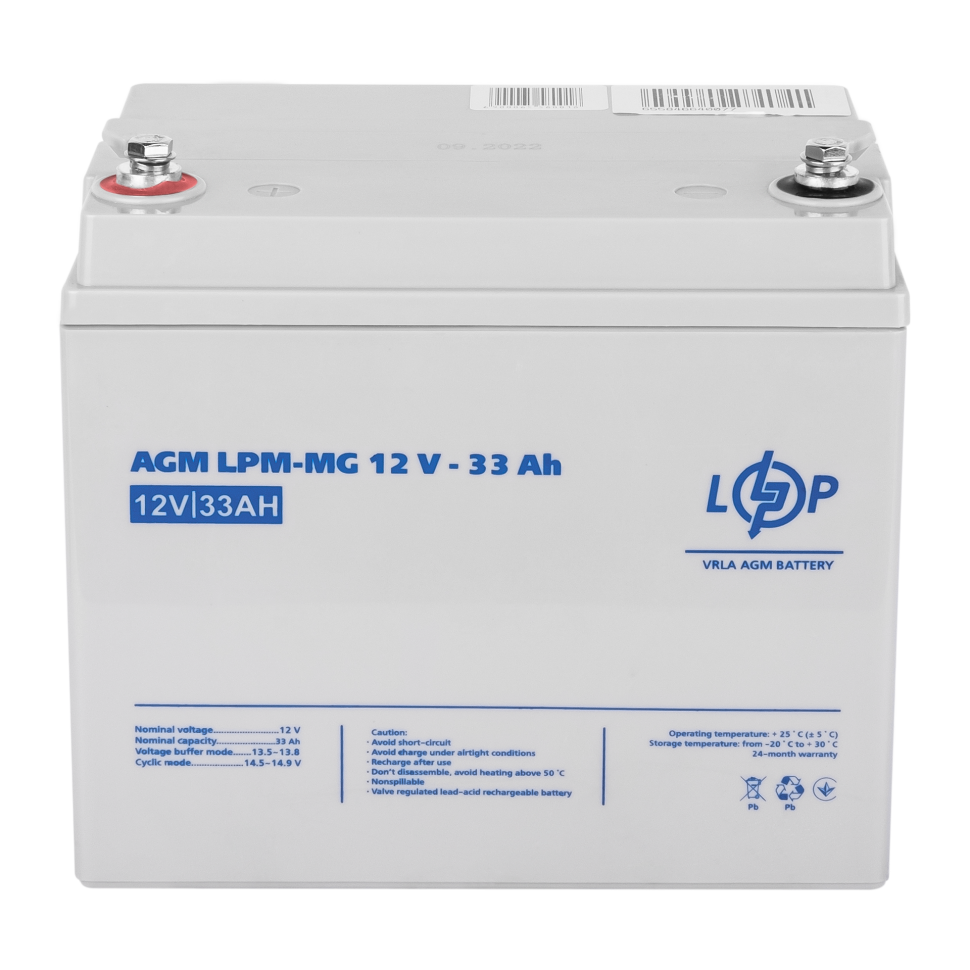 Аккумулятор мультигелевый LogicPower LPM-MG 12V - 33 Ah