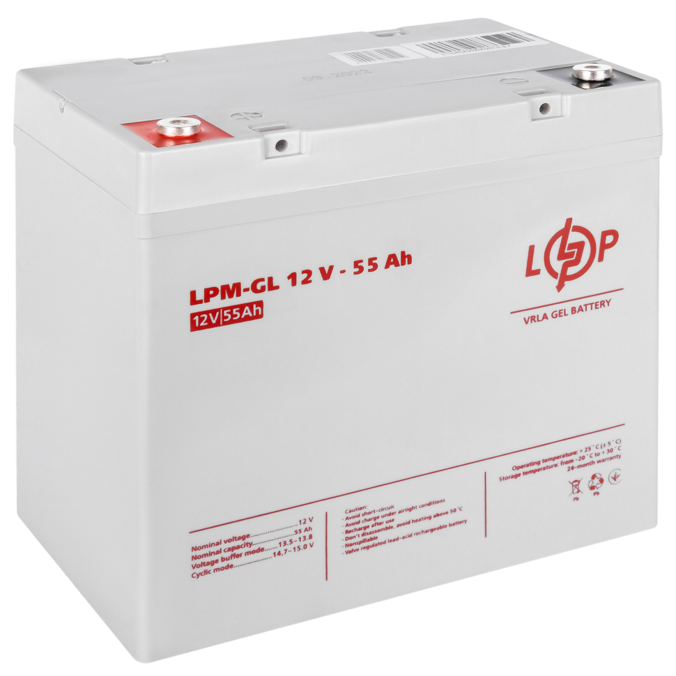 Аккумулятор гелевый LogicPower LPM-GL 12V - 55 Ah Аккумулятор гелевый LogicPower LPM-GL 12V - 55 Ah