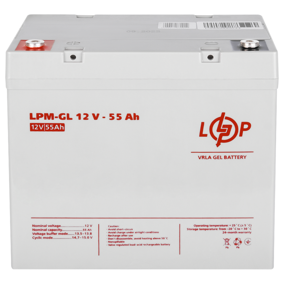 Аккумулятор гелевый LogicPower LPM-GL 12V - 55 Ah Аккумулятор гелевый LogicPower LPM-GL 12V - 55 Ah