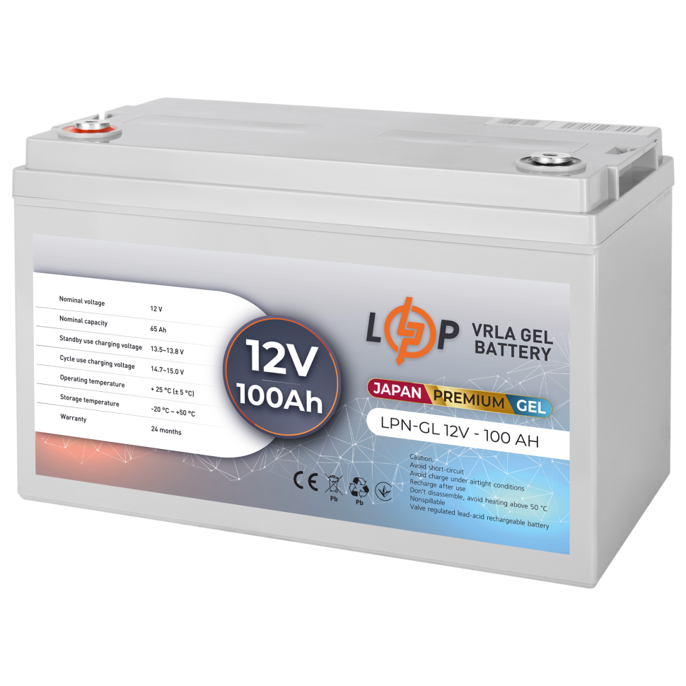 Аккумулятор гелевый LogicPower LPN-GL 12V - 100 Ah