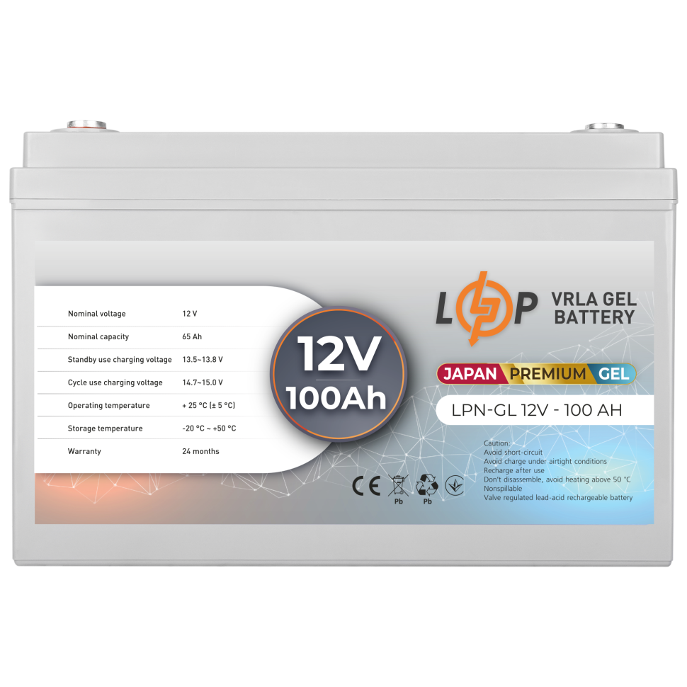 Аккумулятор гелевый LogicPower LPN-GL 12V - 100 Ah Аккумулятор гелевый LogicPower LPN-GL 12V - 100 Ah