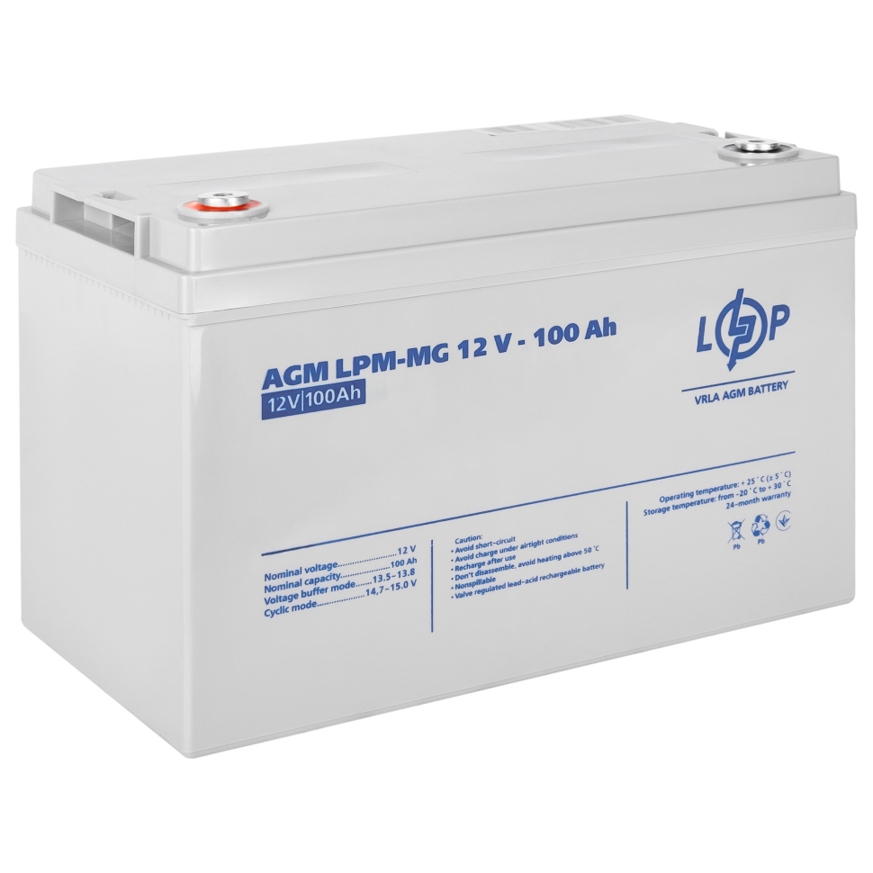Аккумулятор мультигелевый LogicPower LPM-MG 12V - 100 Ah Аккумулятор мультигелевый LogicPower LPM-MG 12V - 100 Ah