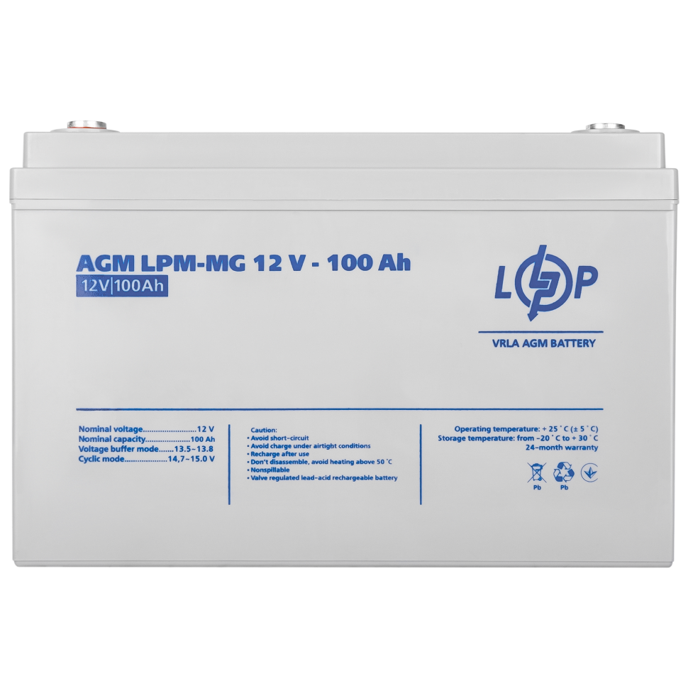 Аккумулятор мультигелевый LogicPower LPM-MG 12V - 100 Ah Аккумулятор мультигелевый LogicPower LPM-MG 12V - 100 Ah