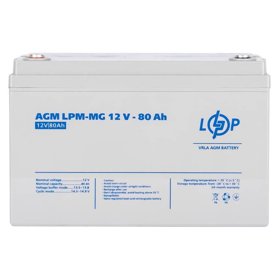 Аккумулятор мультигелевый LogicPower LPM-MG 12V - 80 Ah