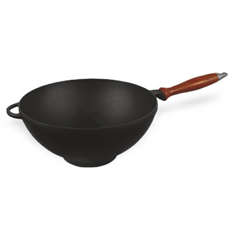 Чугунная сковорода WOK Ситон / Syton 260х120 мм, 3.5 л, с...