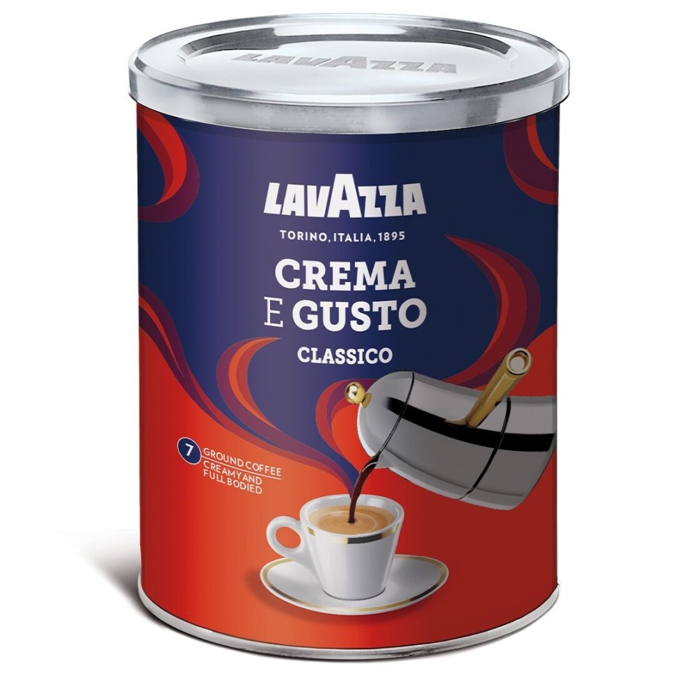 Кофе молотый Lavazza Crema E Gusto Classico ж/б 250 г