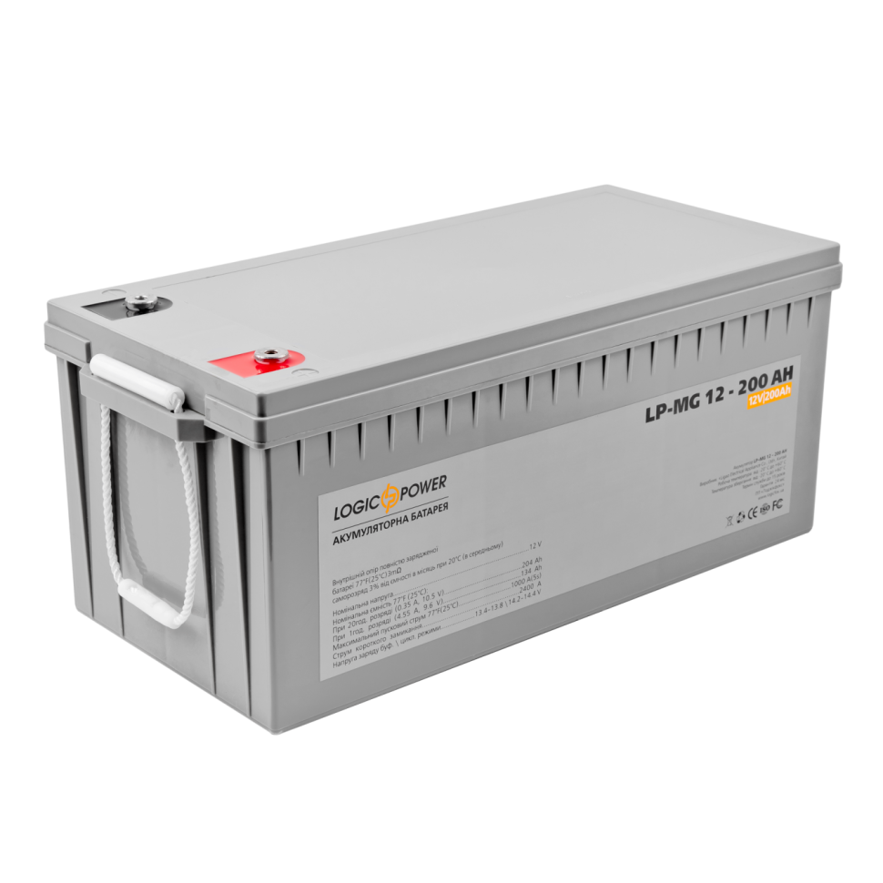 Аккумулятор мультигелевый LogicPower LP-MG 12V - 200 Ah Silver