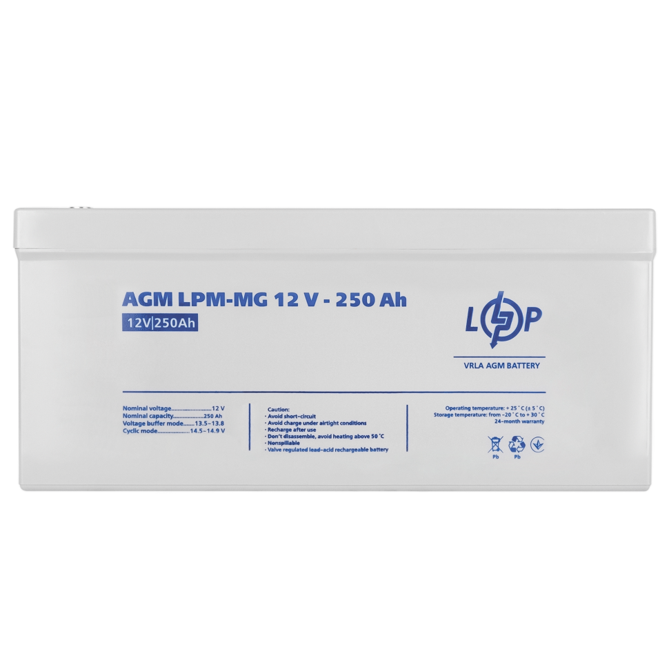 Аккумулятор мультигелевый LogicPower LPM-MG 12V - 250 Ah Аккумулятор мультигелевый LogicPower LPM-MG 12V - 250 Ah
