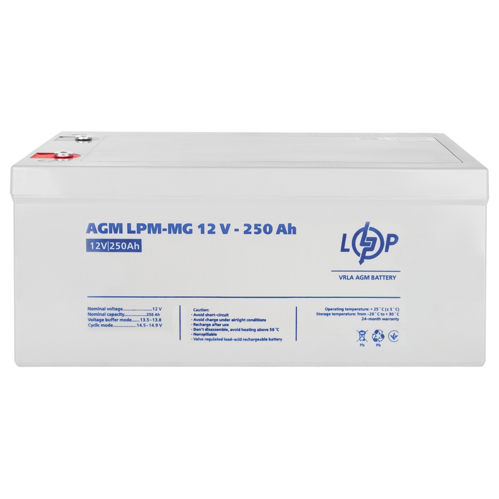 Аккумулятор мультигелевый LogicPower LPM-MG 12V - 250 Ah Аккумулятор мультигелевый LogicPower LPM-MG 12V - 250 Ah