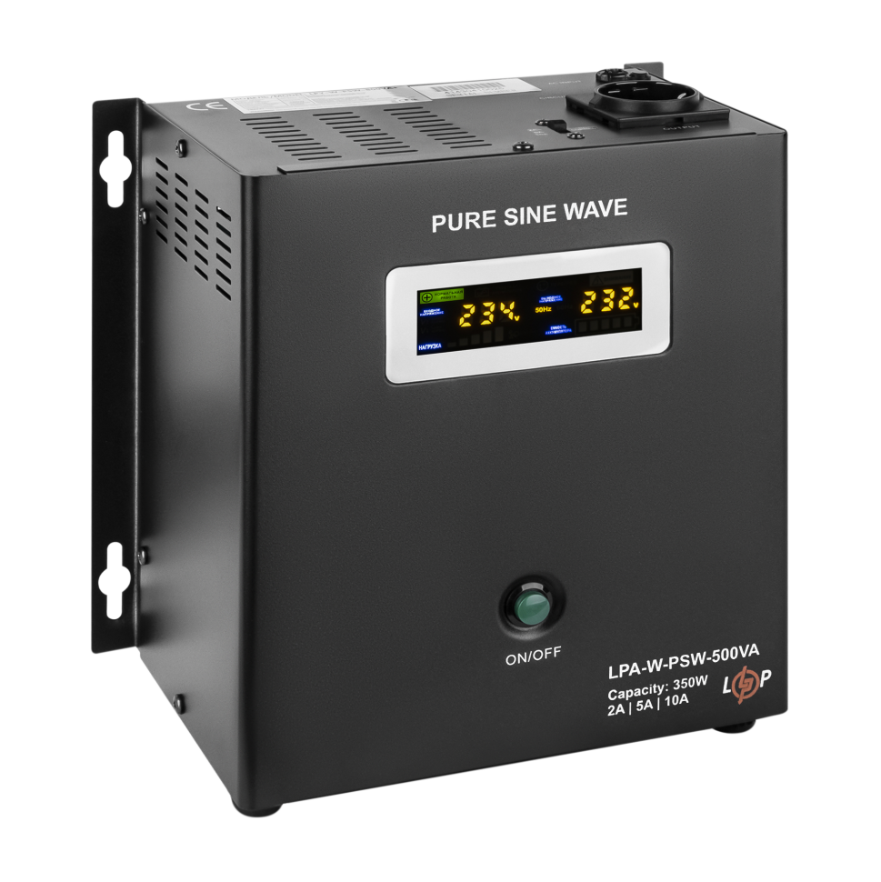 ИБП с правильной синусоидой 12V LPA-W-PSW-500VA(350Вт) 2A/5A/10A ИБП с правильной синусоидой 12V LPA-W-PSW-500VA(350Вт) 2A/5A/10A