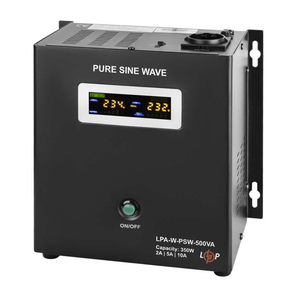 ИБП с правильной синусоидой 12V LPA-W-PSW-500VA(350Вт) 2A/5A/10A ИБП с правильной синусоидой 12V LPA-W-PSW-500VA(350Вт) 2A/5A/10A
