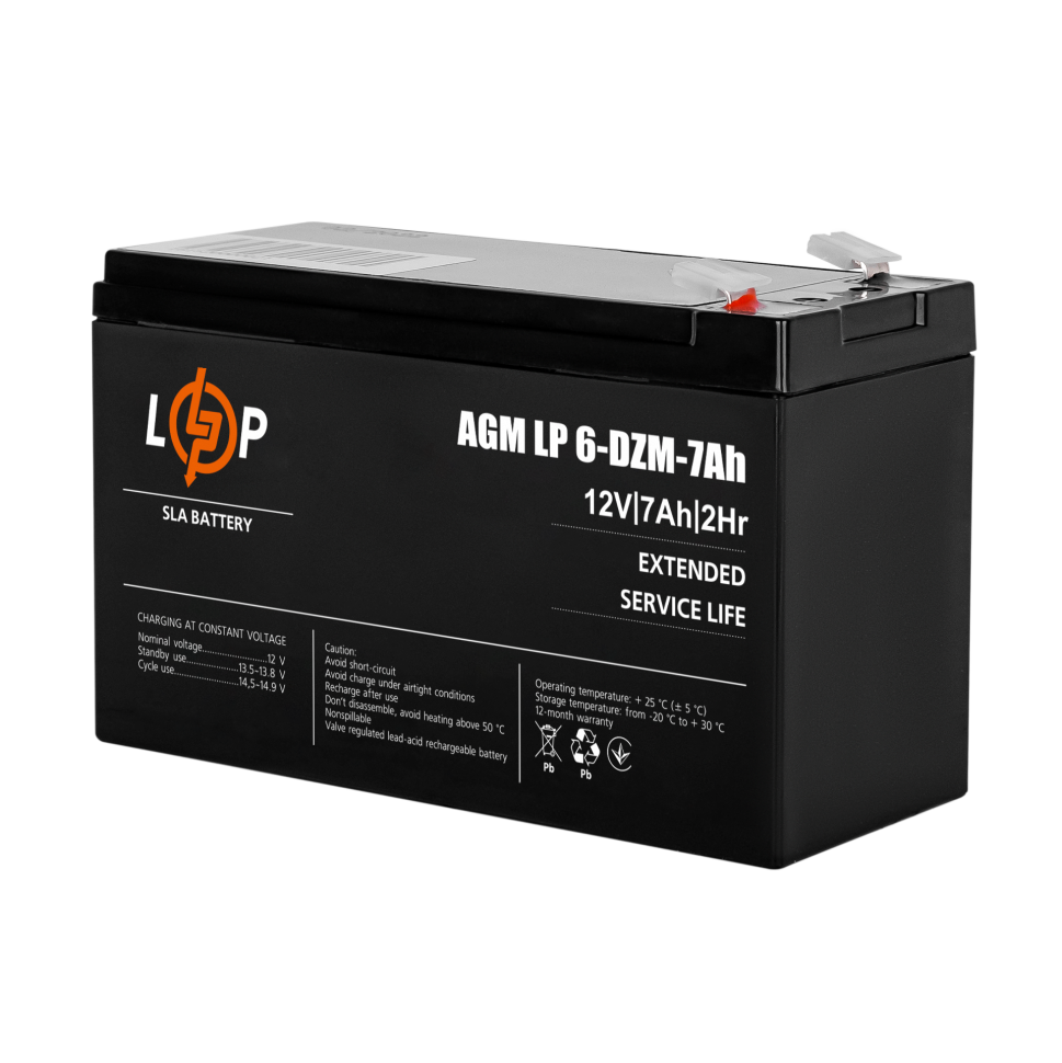 Тяговый свинцово-кислотный AGM аккумулятор LogicPower LP 6-DZM-7 Ah Тяговый свинцово-кислотный AGM аккумулятор LogicPower LP 6-DZM-7 Ah