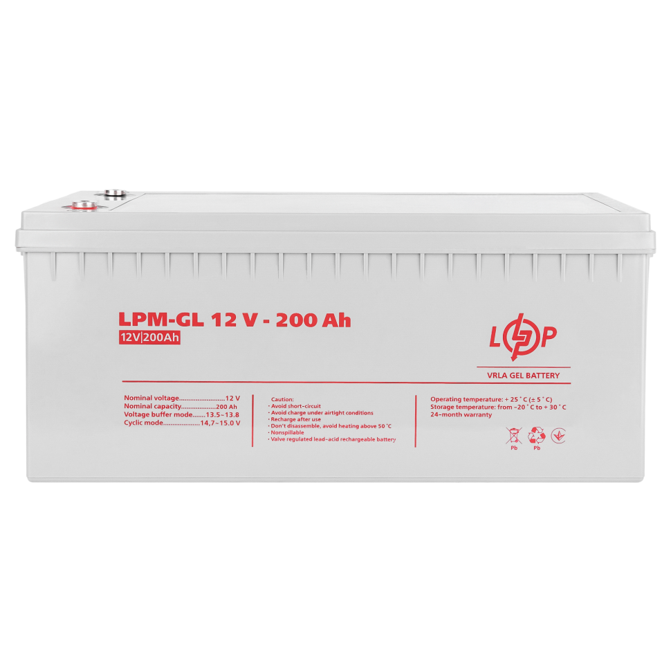 Аккумулятор гелевый LogicPower LPM-GL 12V - 200 Ah