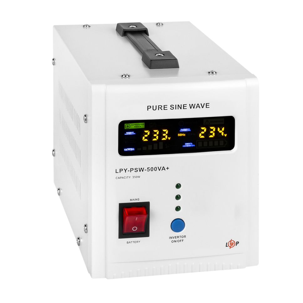 ИБП с правильной синусоидой 12V LPY-PSW-500VA+ (350Вт) 5A/10A ИБП с правильной синусоидой 12V LPY-PSW-500VA+ (350Вт) 5A/10A
