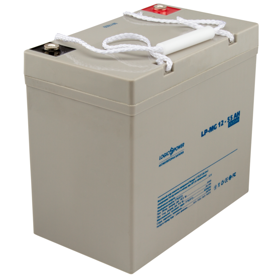 Аккумулятор мультигелевый LogicPower LP-MG 12V - 55 Ah Silver