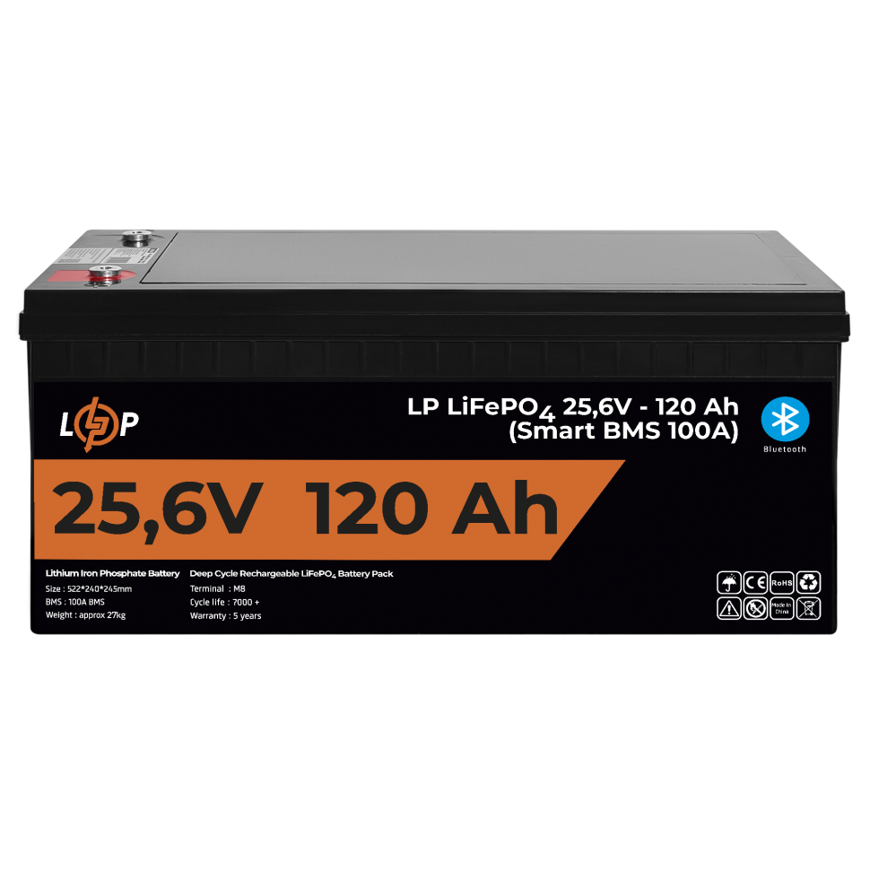 Аккумулятор LiFePО4 LogicPower 25,6V - 120 Ah (3072Wh) (Smart BMS...