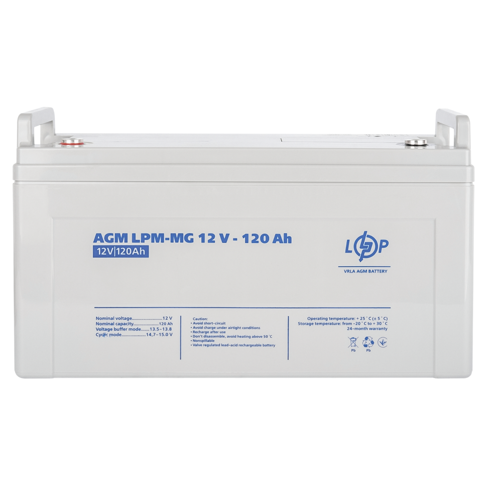 Аккумулятор мультигелевый LogicPower LPM-MG 12V - 120 Ah Аккумулятор мультигелевый LogicPower LPM-MG 12V - 120 Ah
