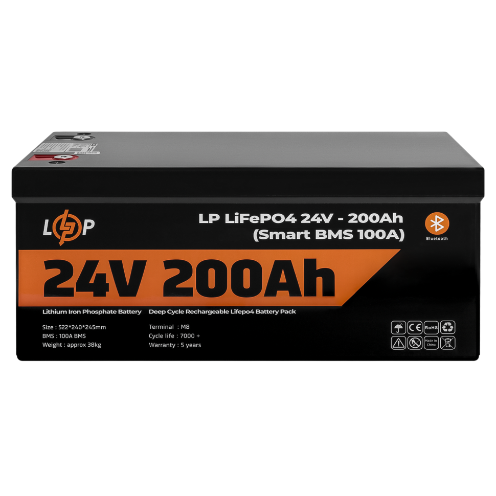 Аккумулятор LiFePО4 LogicPower 24V (25,6V) - 200 Ah (5120Wh) (Smart...