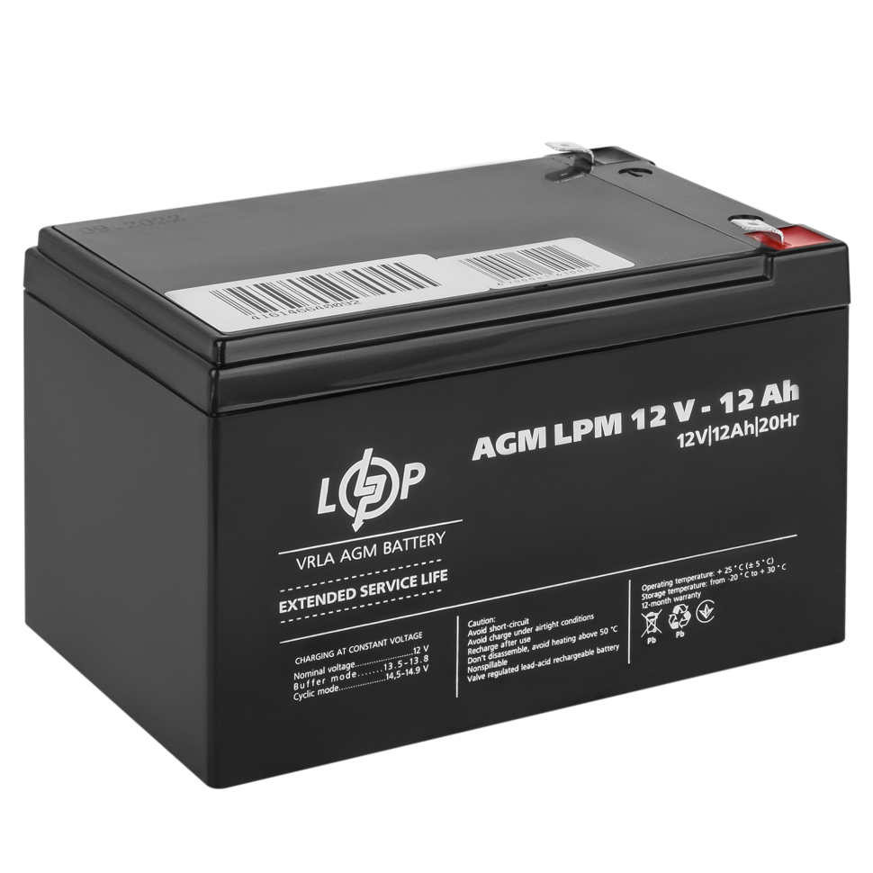 Аккумулятор AGM LogicPower LPM 12V - 12 Ah Аккумулятор AGM LogicPower LPM 12V - 12 Ah