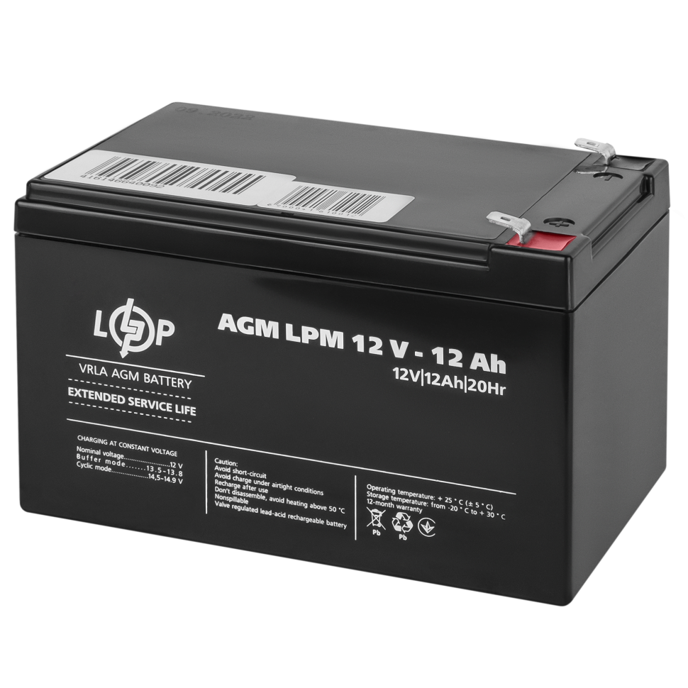 Аккумулятор AGM LogicPower LPM 12V - 12 Ah Аккумулятор AGM LogicPower LPM 12V - 12 Ah