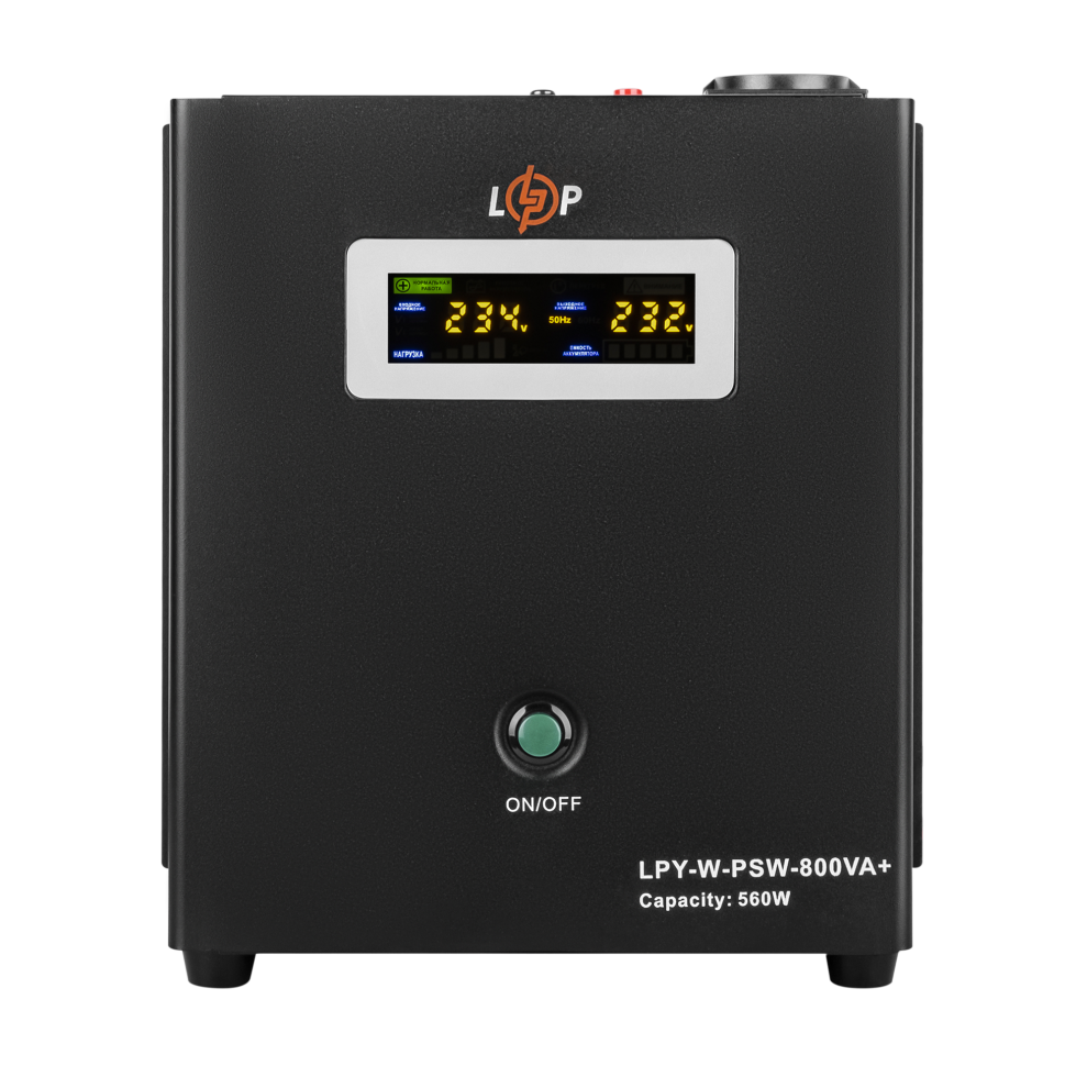 ИБП с правильной синусоидой 12V LPY-W-PSW-800VA+(560Вт)5A/15A