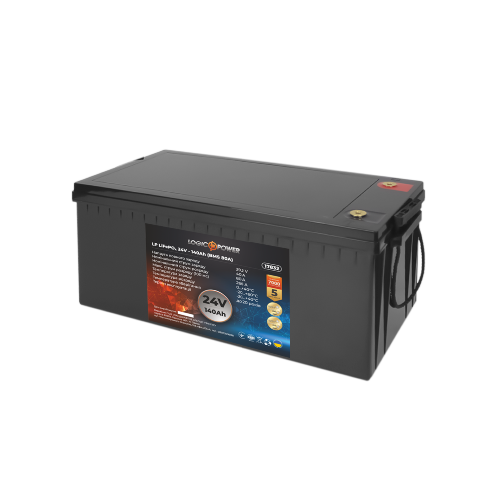 Аккумулятор LiFePО4 LogicPower 24V (25,6V) - 140 Ah (3584Wh) (BMS...