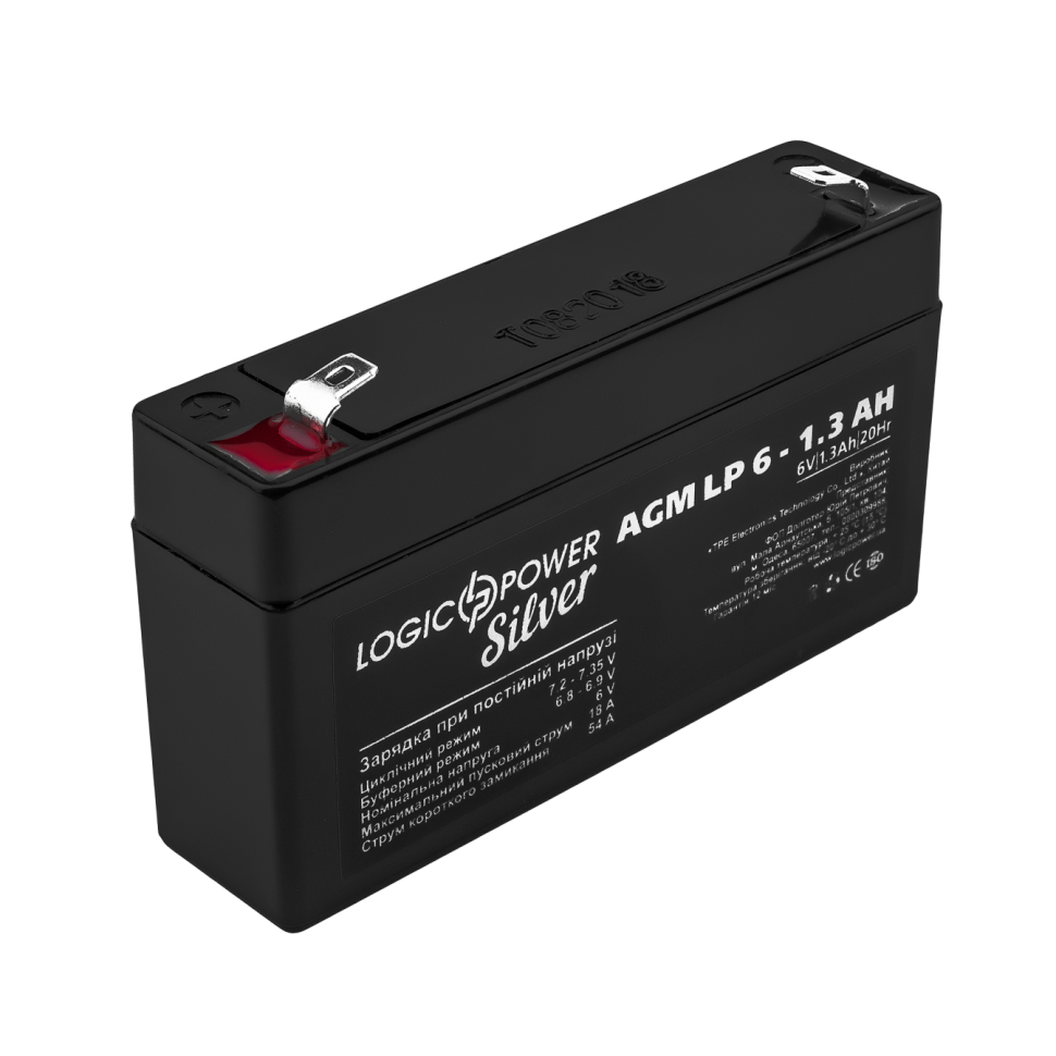 Аккумулятор AGM LogicPower LP 6V - 1.3 Ah Silver