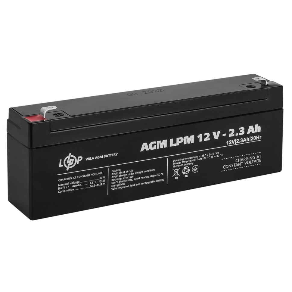 Аккумулятор AGM LogicPower LPM 12V - 2.3 Ah