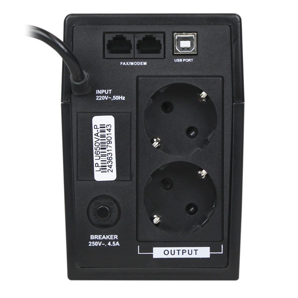 Линейно-интерактивный ИБП LP U650VA-P (390Вт) Линейно-интерактивный ИБП LP U650VA-P (390Вт)