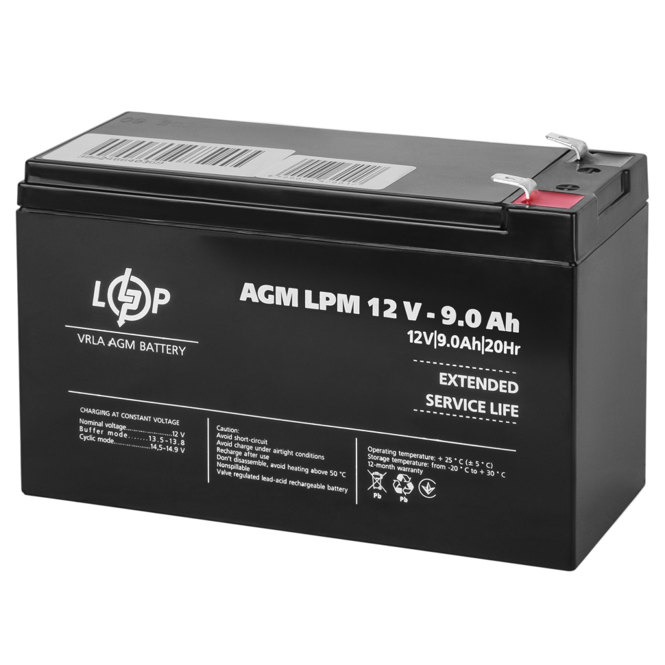 Аккумулятор AGM LogicPower LPM 12V - 9 Ah