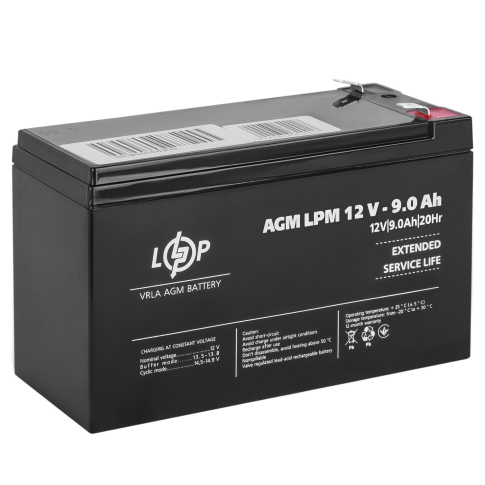 Аккумулятор AGM LogicPower LPM 12V - 9 Ah Аккумулятор AGM LogicPower LPM 12V - 9 Ah