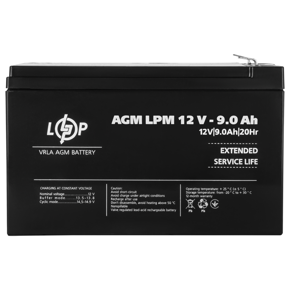 Аккумулятор AGM LogicPower LPM 12V - 9 Ah Аккумулятор AGM LogicPower LPM 12V - 9 Ah