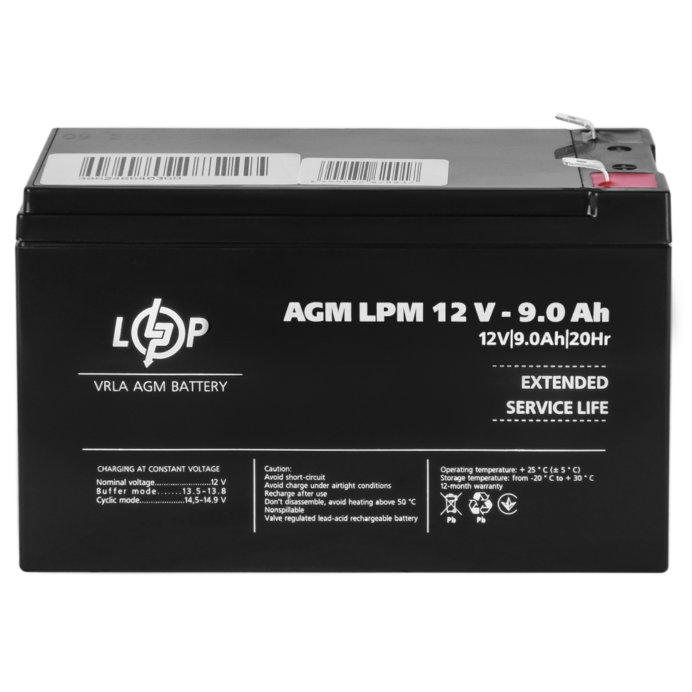 Аккумулятор AGM LogicPower LPM 12V - 9 Ah Аккумулятор AGM LogicPower LPM 12V - 9 Ah