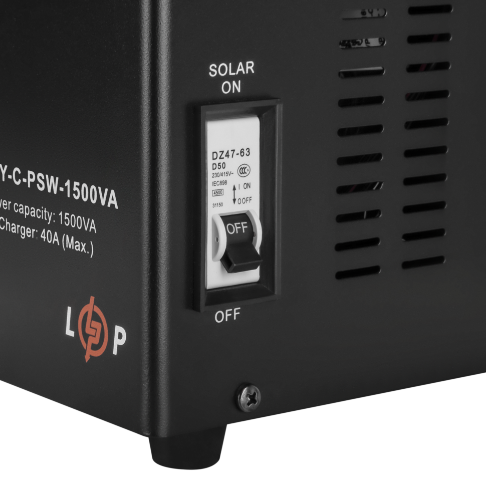 Солнечный инвертор (ИБП) LogicPower LPY-С-PSW-1500VA (1050Вт) MPPT 24V Солнечный инвертор (ИБП) LogicPower LPY-С-PSW-1500VA (1050Вт) MPPT 24V