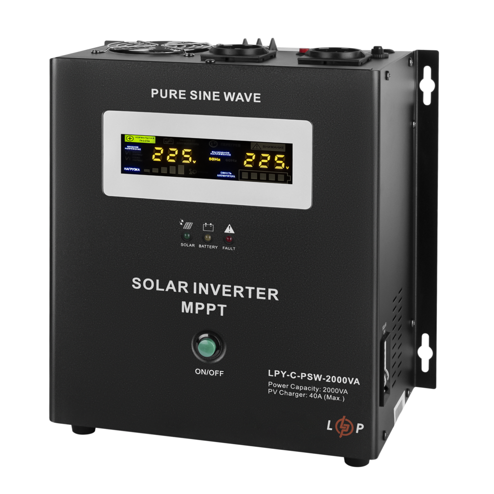 Солнечный инвертор (ИБП) LogicPower LPY-C-PSW-2000VA (1400W) MPPT24V Солнечный инвертор (ИБП) LogicPower LPY-C-PSW-2000VA (1400W) MPPT24V