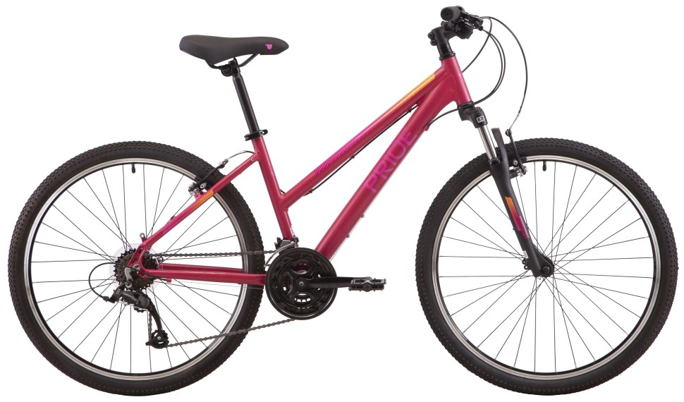 Велосипед 26" Pride STELLA 6.1 рама - M 2023 бордовый (задний...