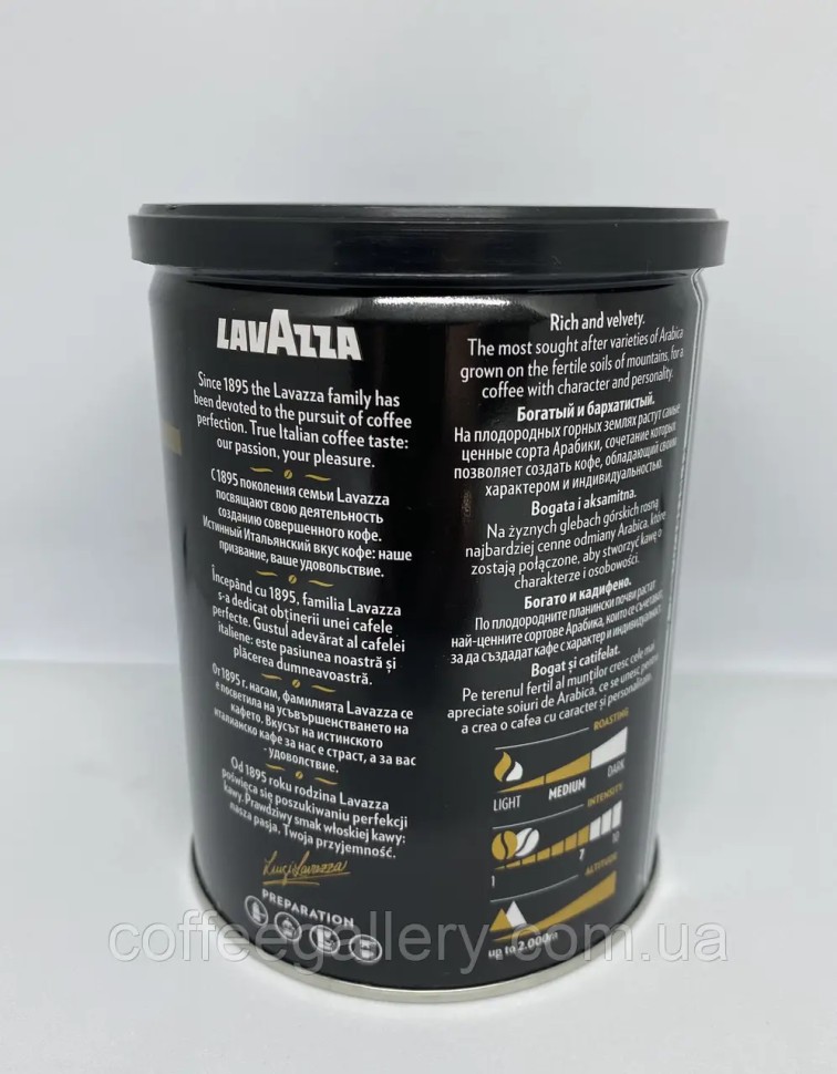 Кофе молотый Lavazza Qualita Oro Mountain Grown (чорна), 250г ж/б Кофе молотый Lavazza Qualita Oro Mountain Grown (чорна), 250г ж/б